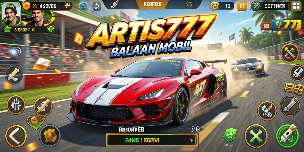 Tampilan gameplay ARTIS777 yang mendebarkan saat balapan.