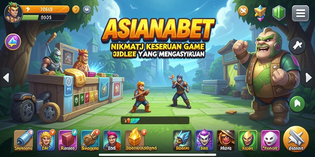 Screenshot gameplay ASIANABET menampilkan suasana santai dalam mengelola sumber daya.