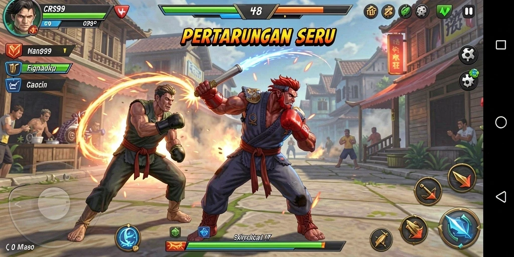 Tampilan menakjubkan dari pertarungan karakter dalam CRS99.
