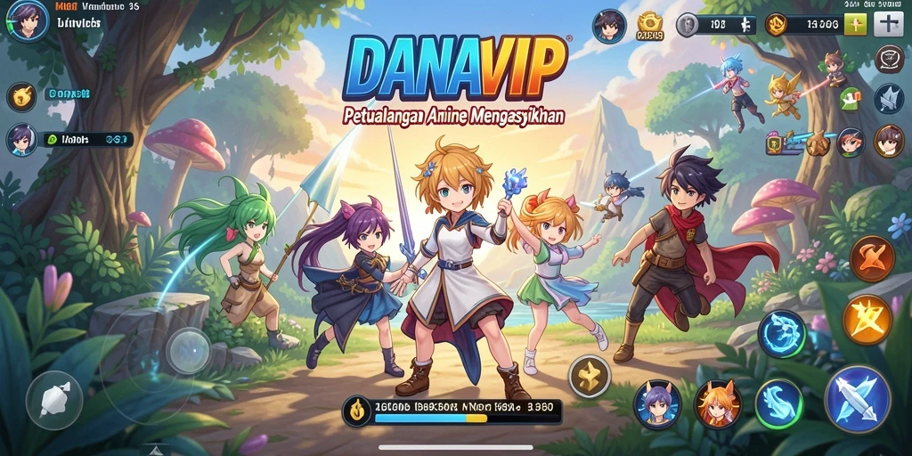 Tampilan gameplay menarik dari DANAVIP yang menyajikan aksi Anime.