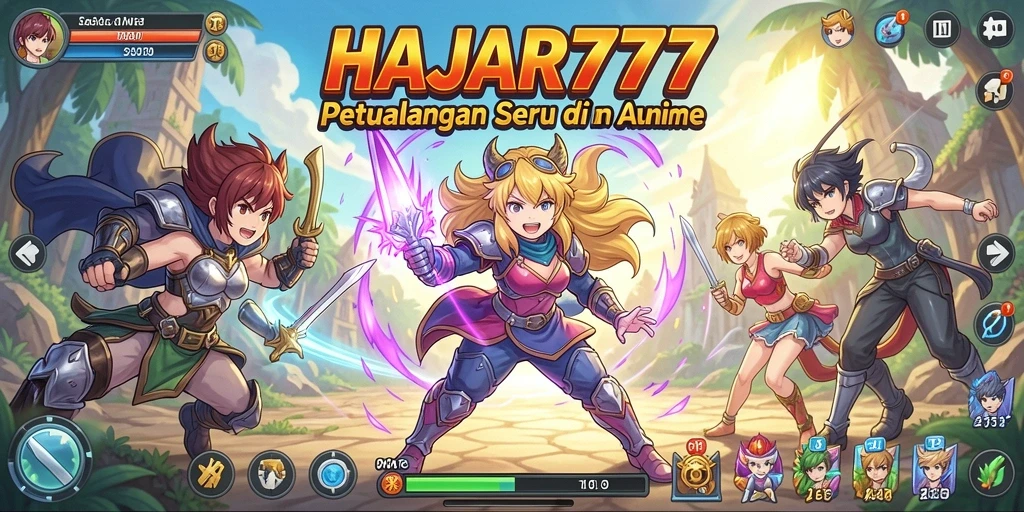 Tampilan gameplay seru di dunia anime yang menakjubkan.