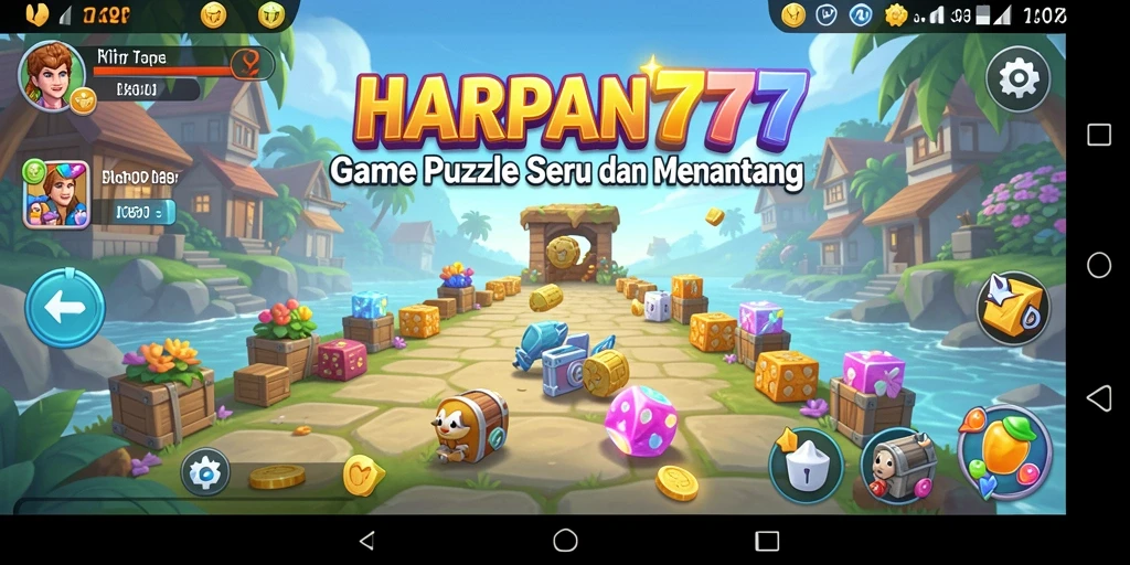 Gambaran gameplay Puzzle yang menarik dan menantang di HARAPAN777.