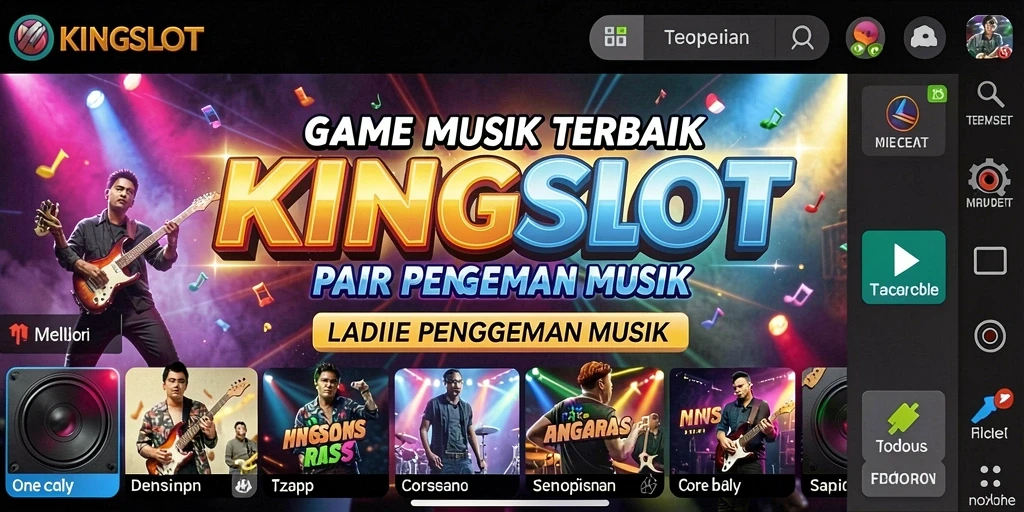 Tampilan gameplay KINGSLOT yang menarik dan penuh warna.