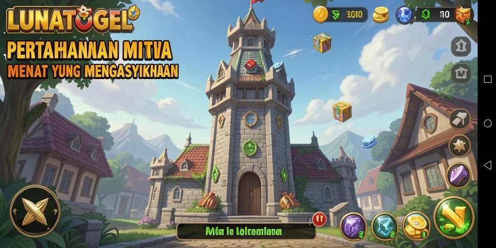 Tampilan gameplay LUNATOGEL yang seru dan menegangkan dalam Tower Defense.