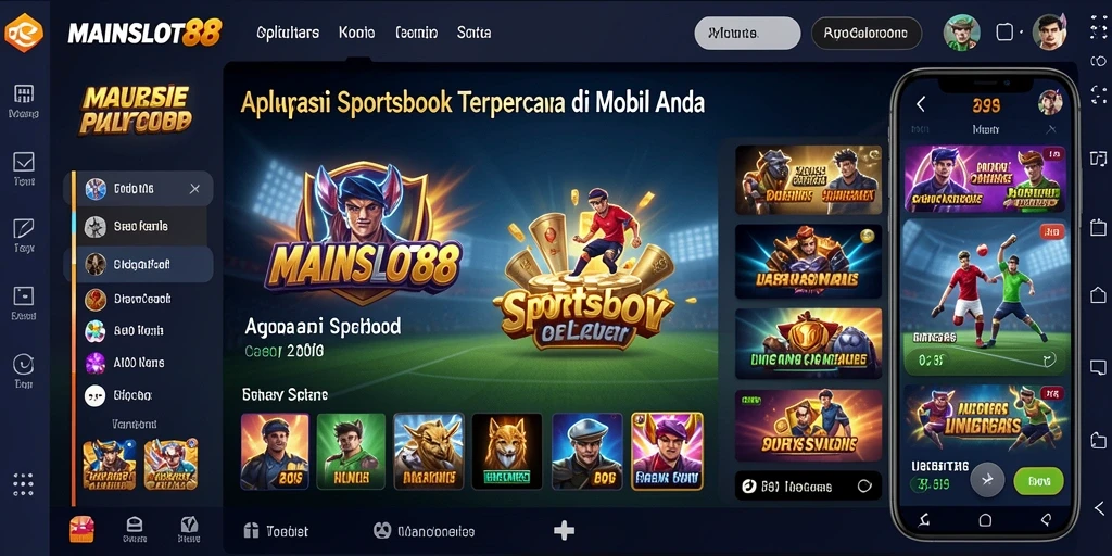 Tampilan antarmuka MAINSLOT88 yang memukau dengan gameplay Sportsbook.