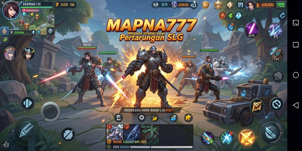 Screenshot menunjukkan aksi pertempuran seru di MAPNA777.