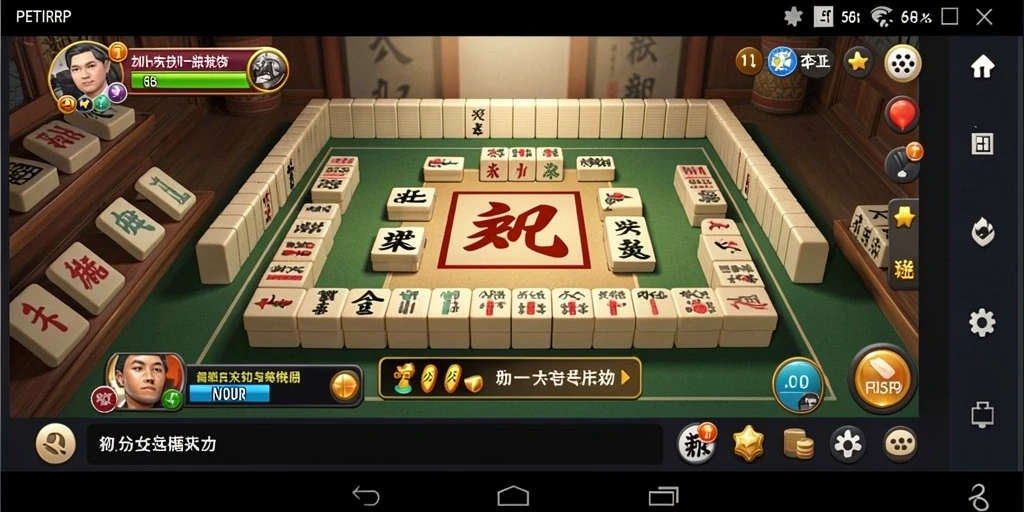 Tampilan gameplay menarik dari PETIRRP dalam bermain Mahjong.
