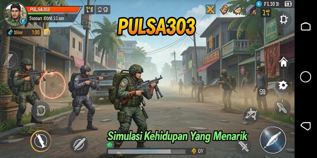 Screenshot gameplay PULSA303 menampilkan aktivitas interaksi karakter yang dinamis.