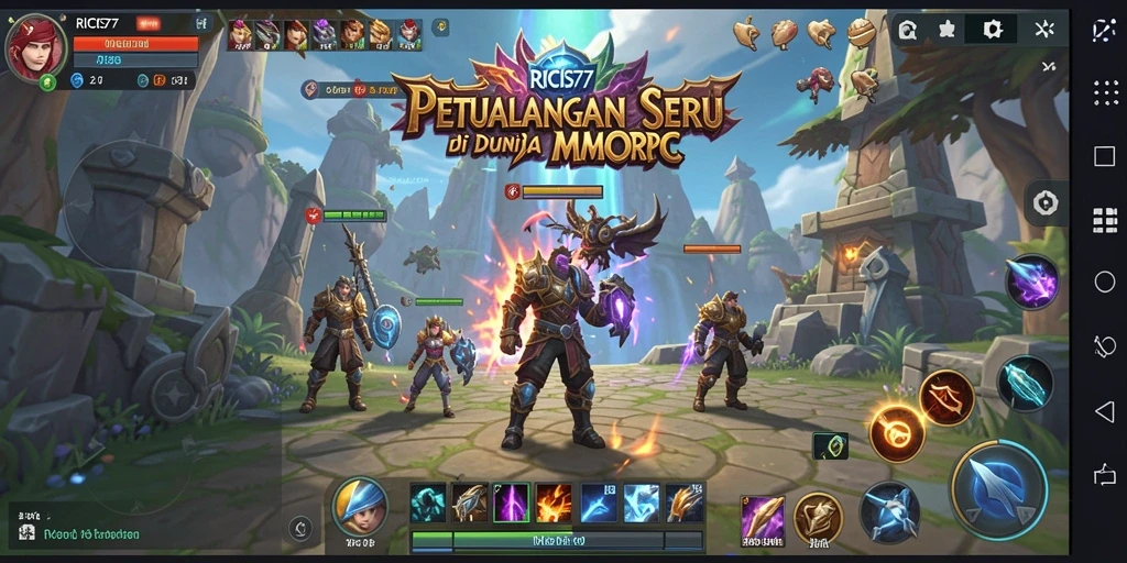 Tampilan gameplay menarik dari RICIS77 yang menampilkan petualangan di dunia MMORPG.