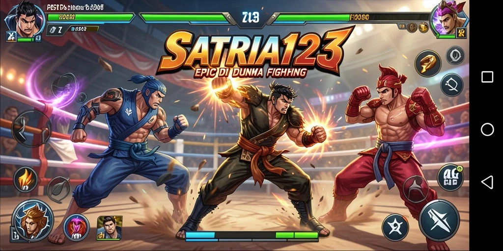 Tampilan gameplay memukau dengan aksi Fighting intens.