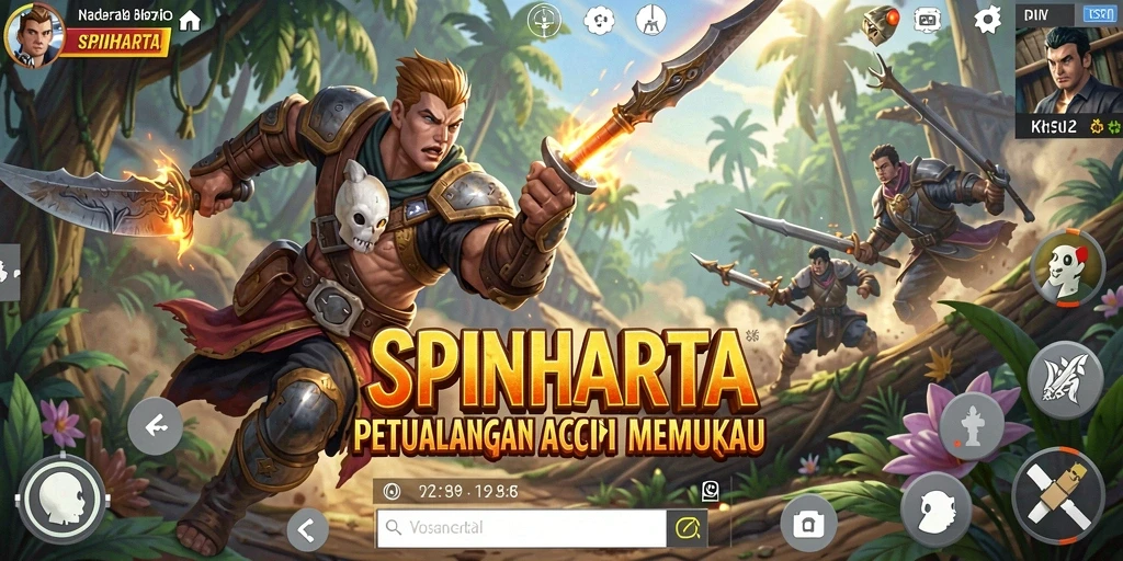 Gameplay SPINHARTA yang penuh aksi dan mendebarkan.