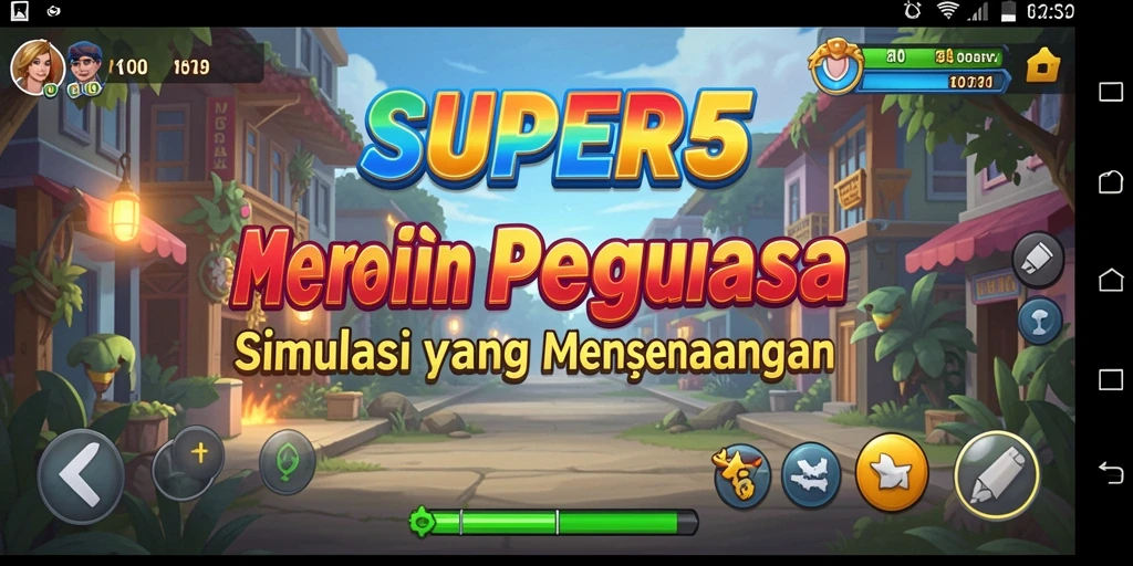 Tampilan menarik dari gameplay SUPER5 yang menantang.