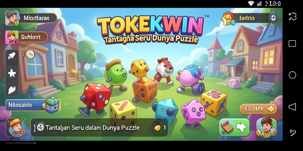 Screenshot gameplay TOKEKWIN yang menunjukkan tantangan puzzle yang seru.