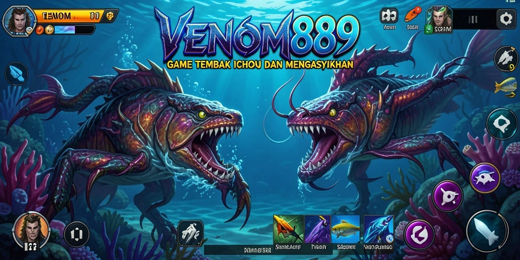 Screenshot gameplay seru Tembak Ikan di VENOM889.